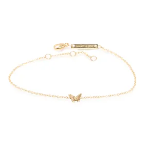 14k Itty Bitty Butterfly Bracelet
