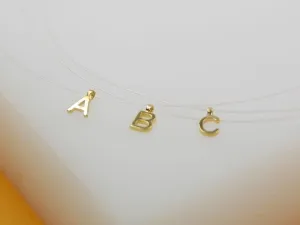 18K Gold Filled Initial Letter Choker C