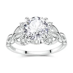 925 Sterling Silver Carousel Love Ring Colourful Zircon Design For Women