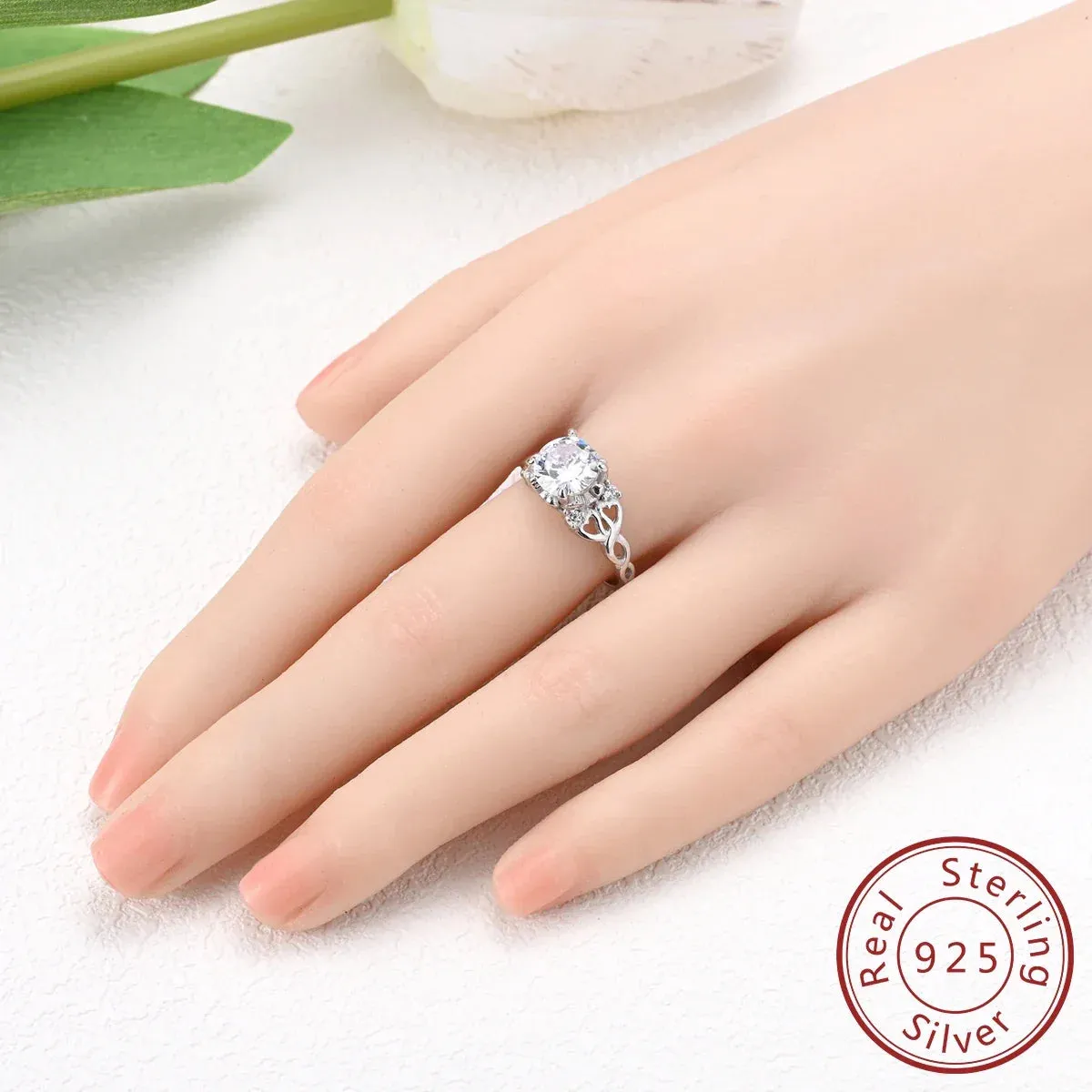 925 Sterling Silver Carousel Love Ring Colourful Zircon Design For Women