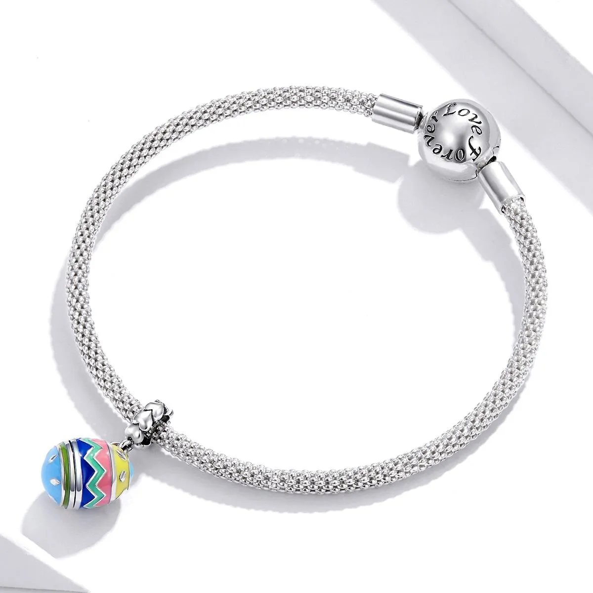 925 Sterling Silver Lucky Egg Pendant For Diy Bracelets & Necklaces