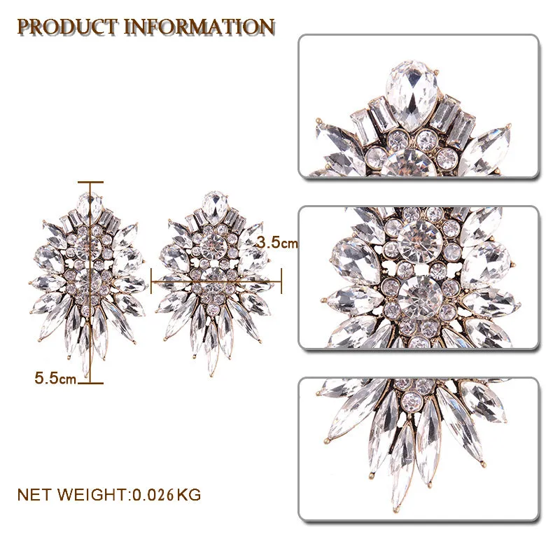 Best lady 2017 New Fashion Statement Jewelry Big Stud Earrings for Women Wedding Bohemian Female Hot Sale Boho Earring Wholesale