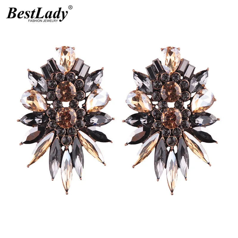 Best lady 2017 New Fashion Statement Jewelry Big Stud Earrings for Women Wedding Bohemian Female Hot Sale Boho Earring Wholesale