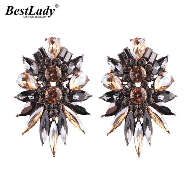 Best lady 2017 New Fashion Statement Jewelry Big Stud Earrings for Women Wedding Bohemian Female Hot Sale Boho Earring Wholesale