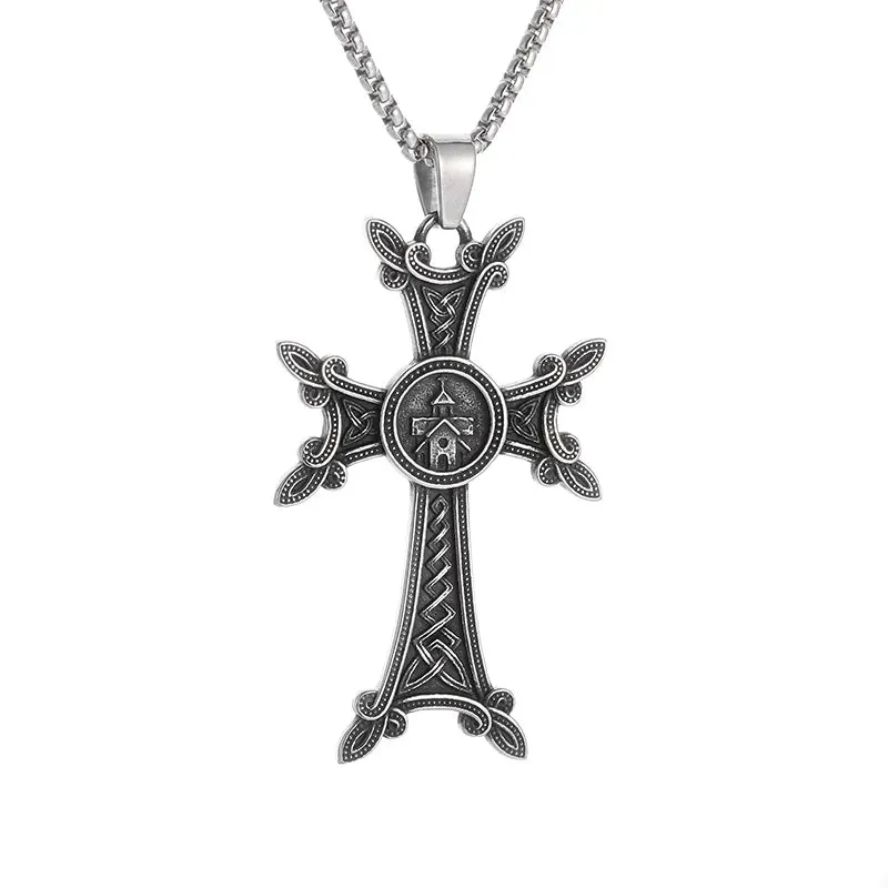 Classic Vintage Ancient Egyptian Ankh Cross Cleopatra Pendant Necklace for Men Women Trending Prayer Amulet Jewelry Gift
