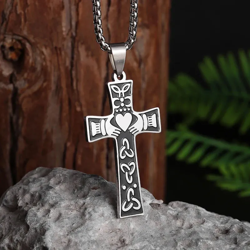 Classic Vintage Ancient Egyptian Ankh Cross Cleopatra Pendant Necklace for Men Women Trending Prayer Amulet Jewelry Gift