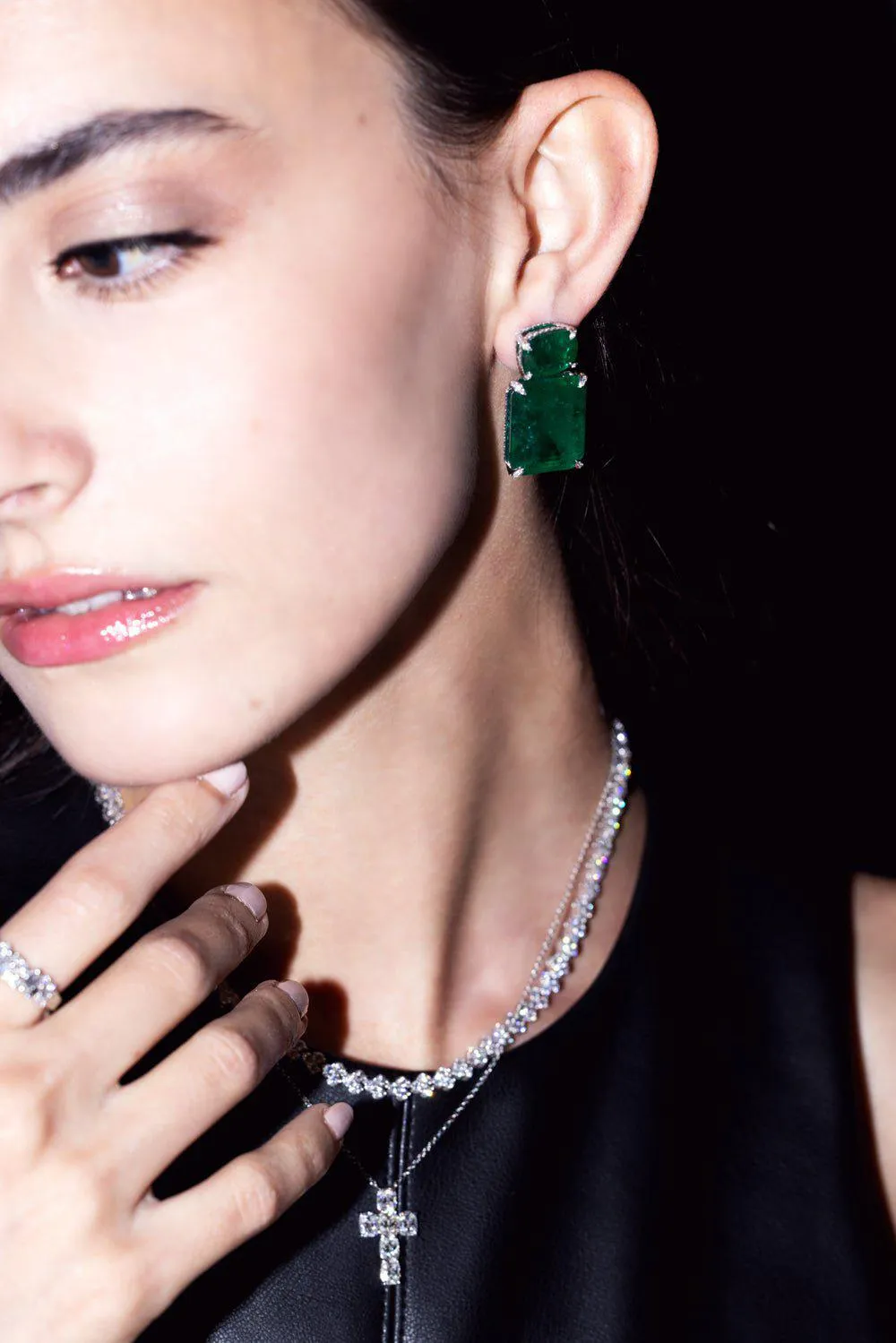Emerald Mismatch Earrings