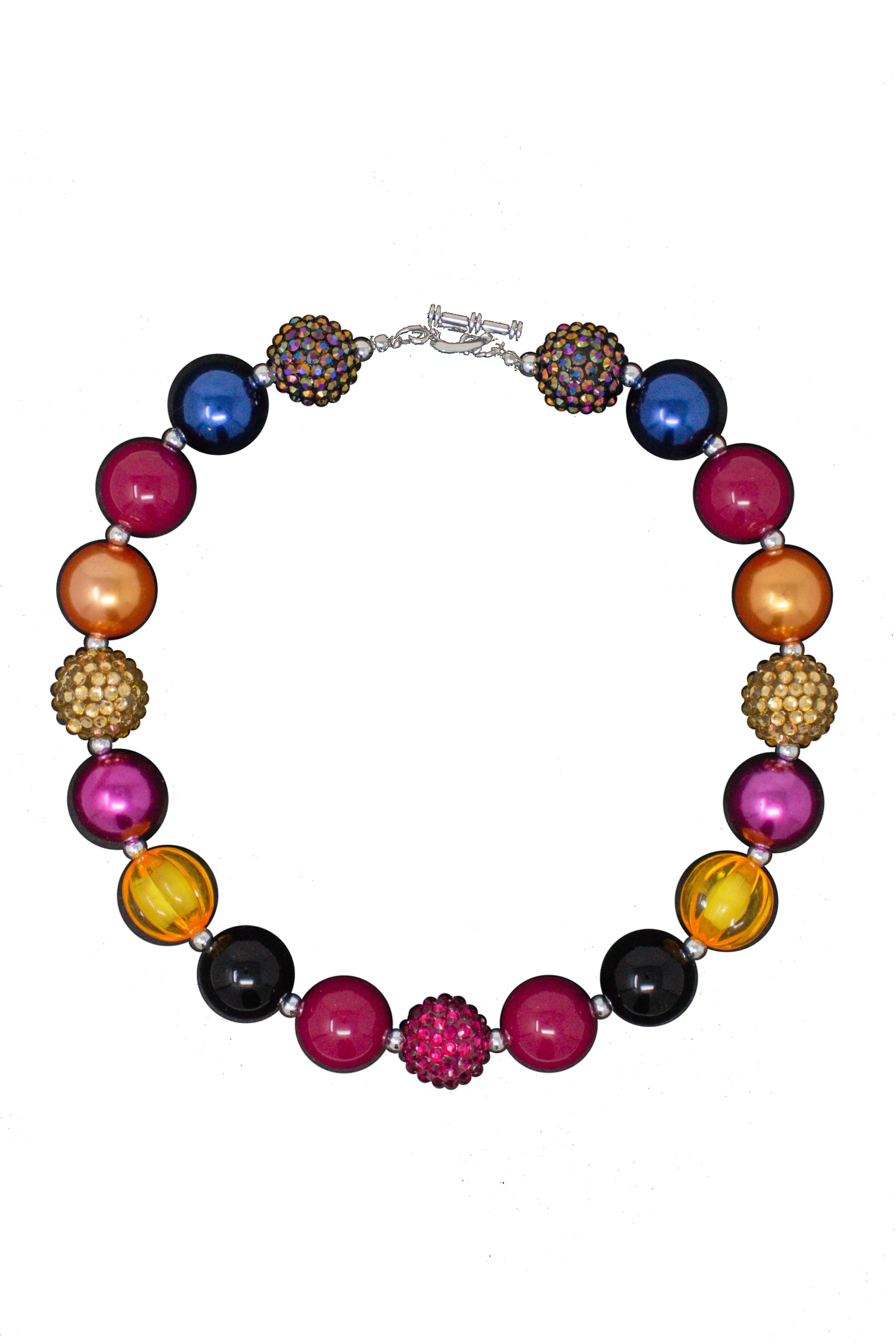 Fall Colored Bubblegum Necklace