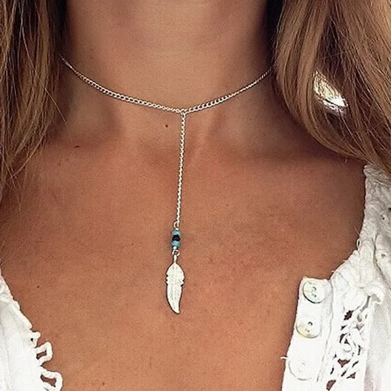 Feather Long Tassels Pendant