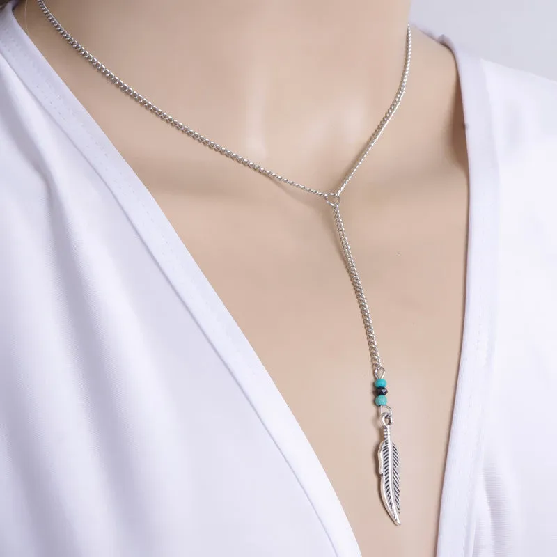 Feather Long Tassels Pendant