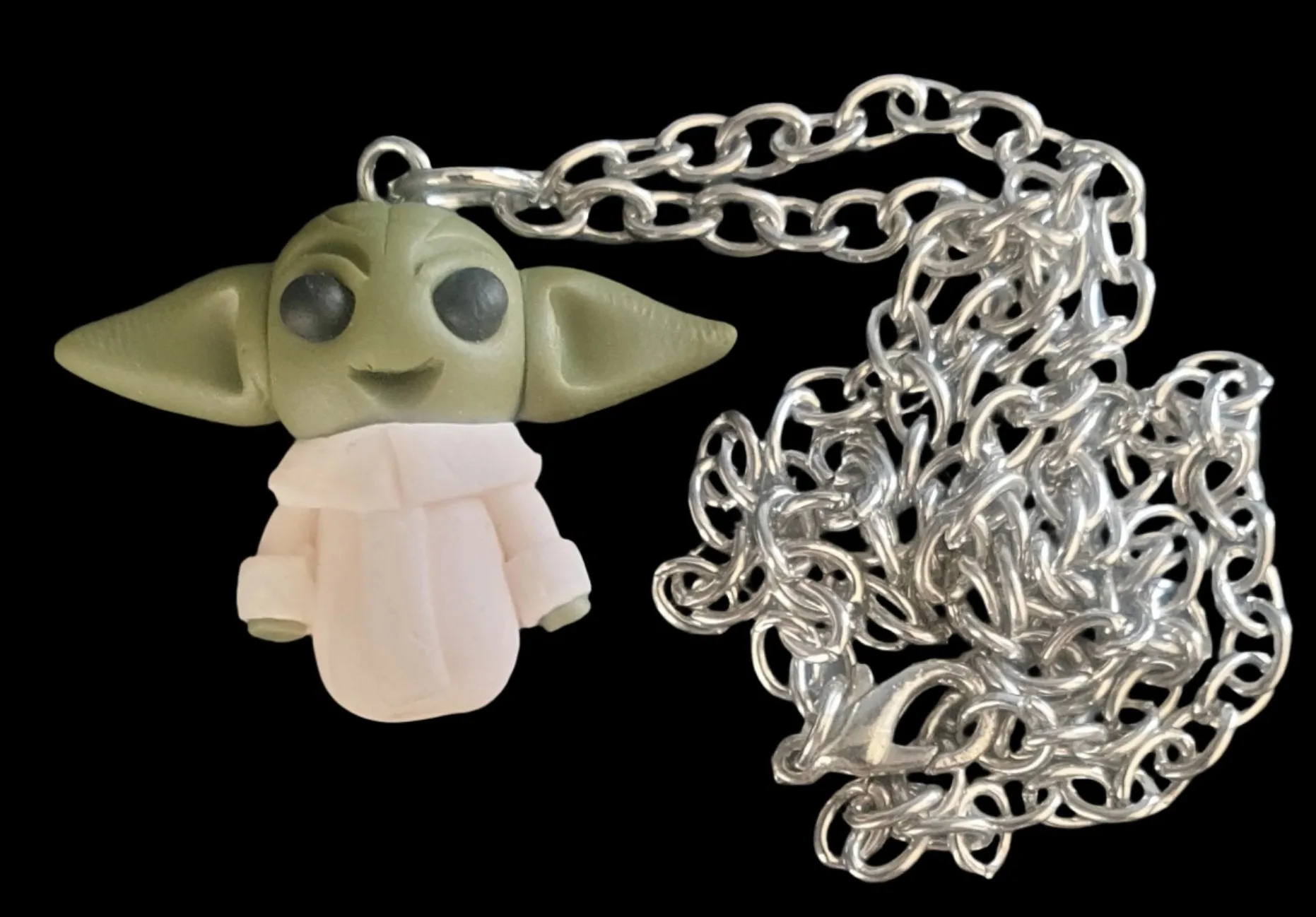 Grogu / The Child Polymer Clay Necklace