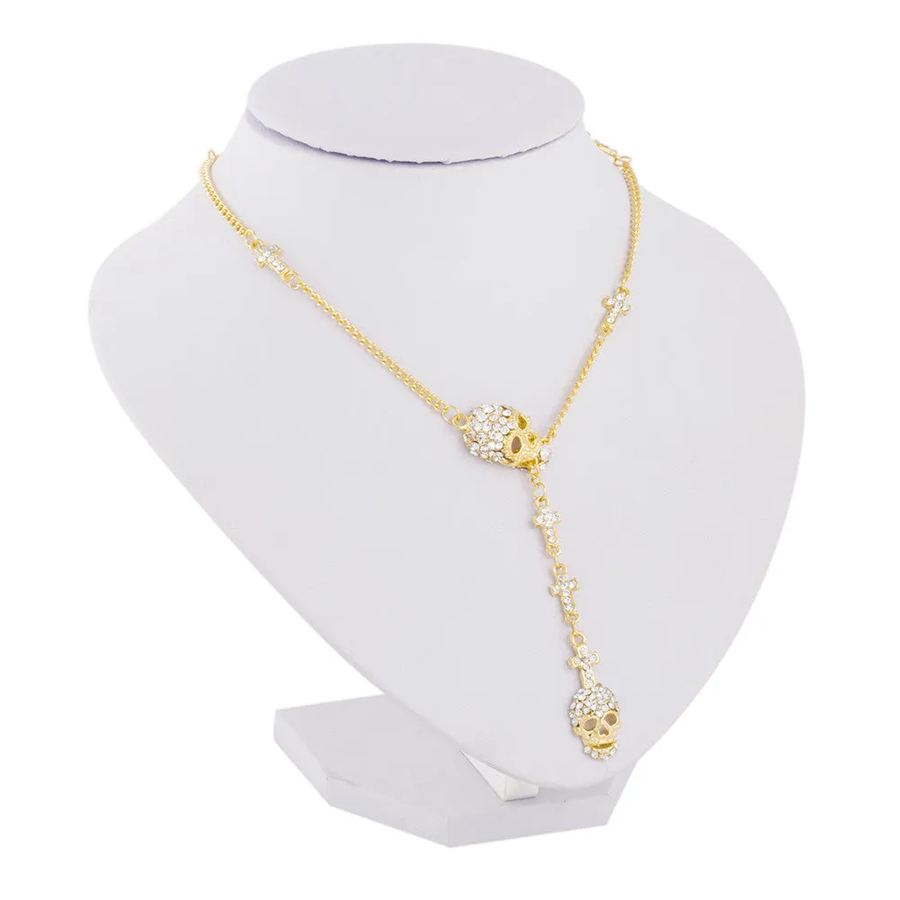 Long Choker Maxi Power Skull Necklace