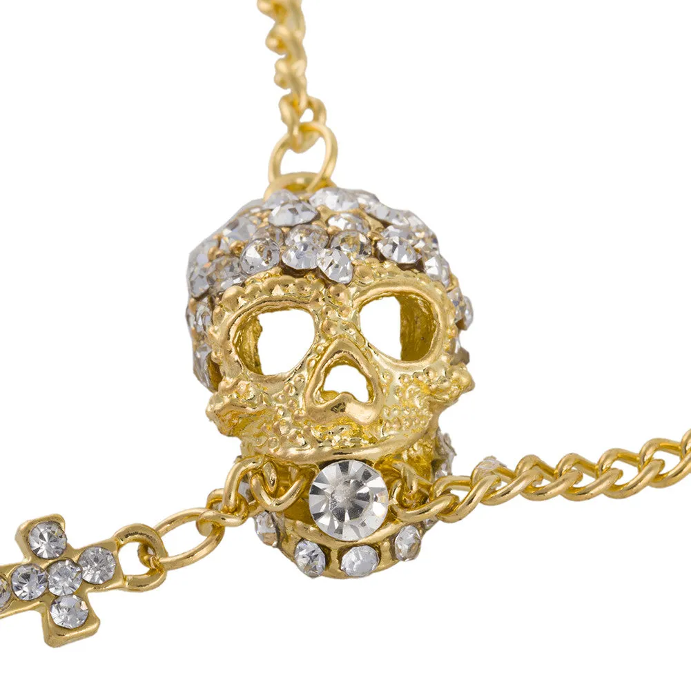 Long Choker Maxi Power Skull Necklace