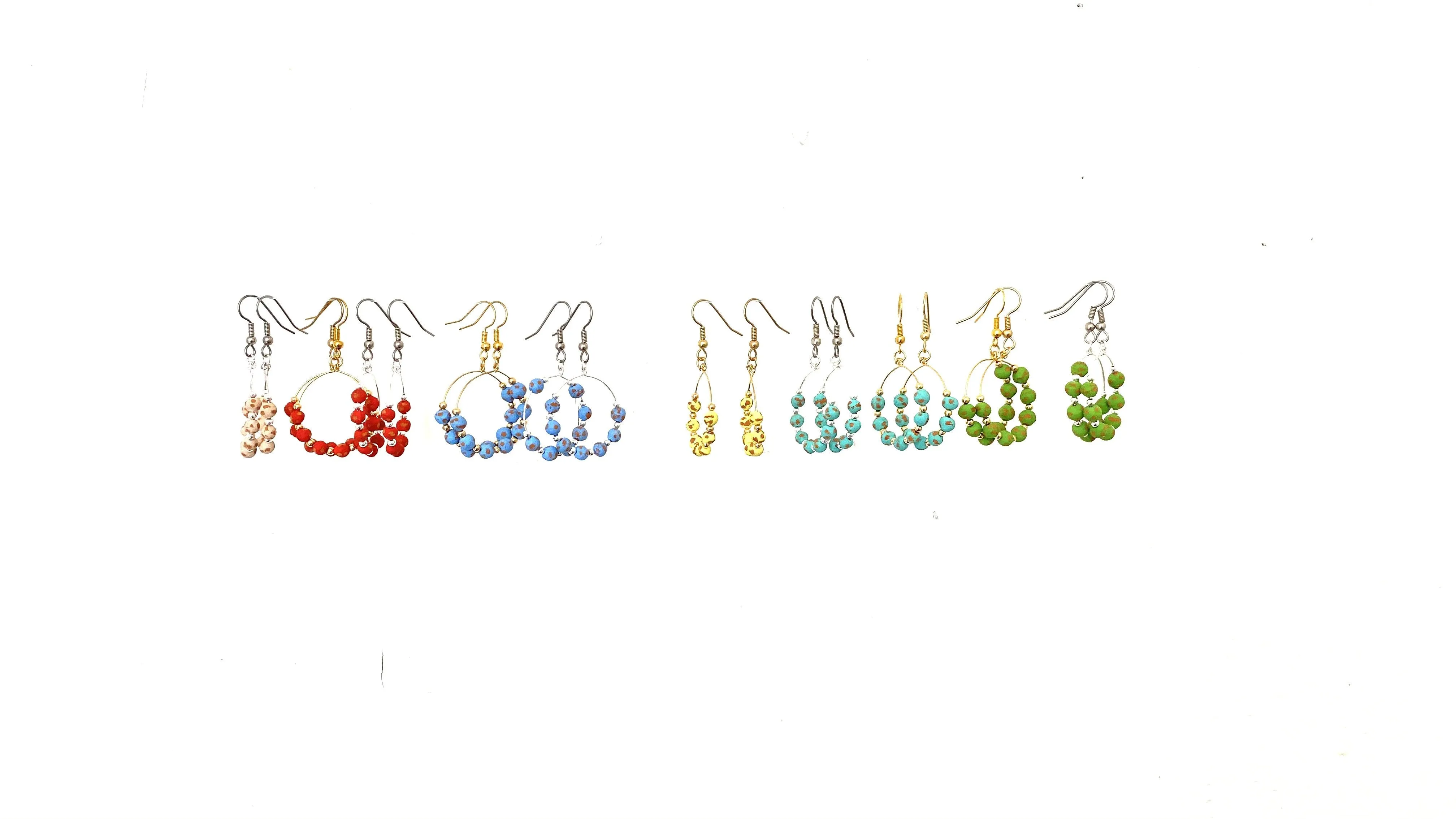 Micro Ceramic Hoop Earrings