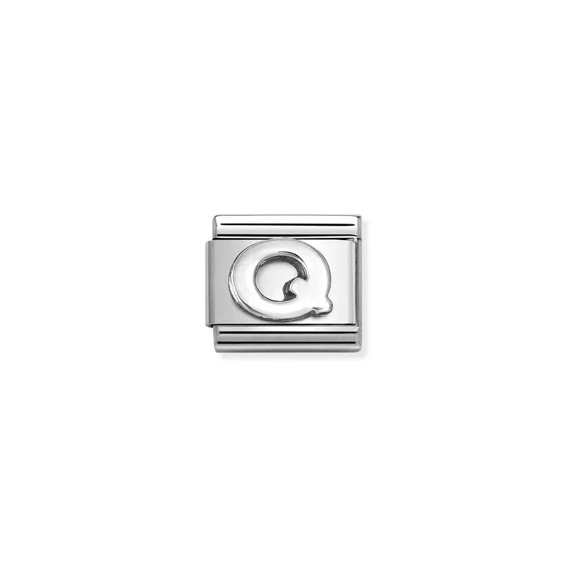 Nomination Composable Link Letter Q, Silver