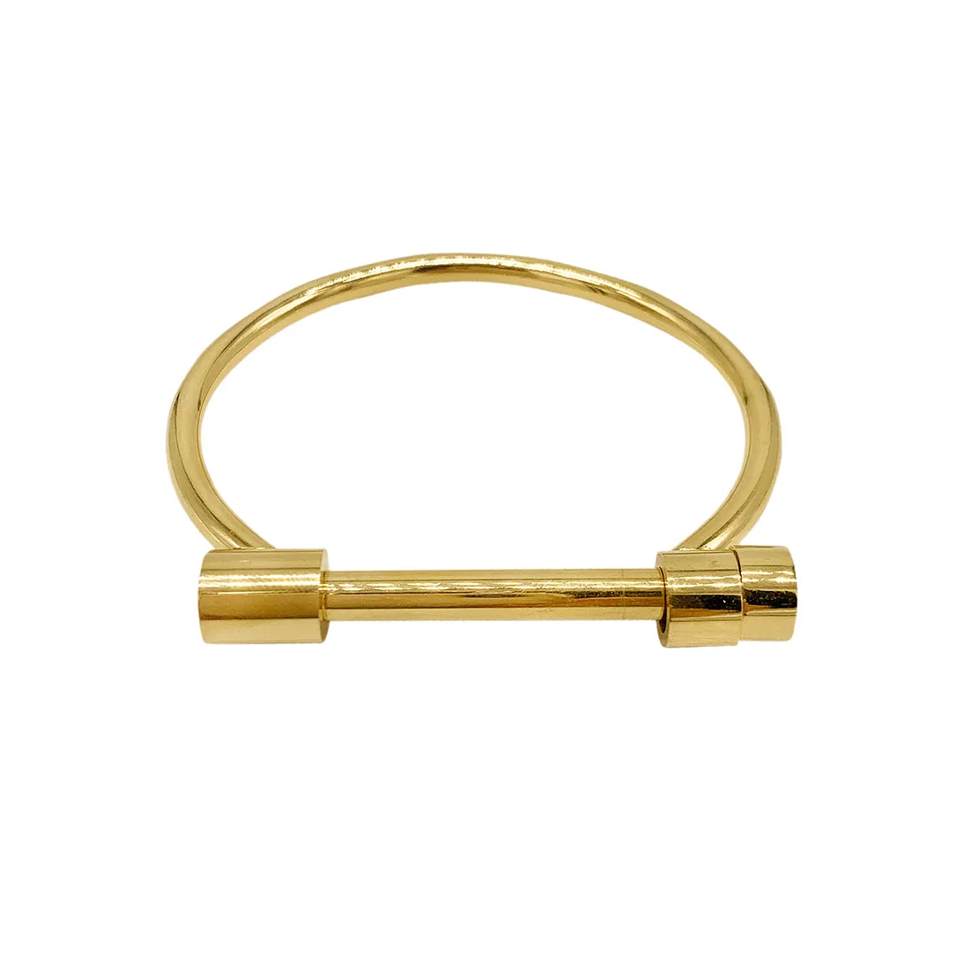 Screw Cuff silver gold