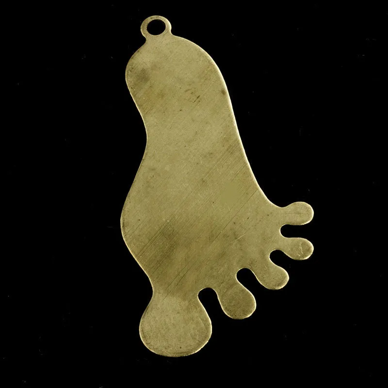 Vintage brass barefoot pendant 50x23mm 2 pcs. B9-2126(e)