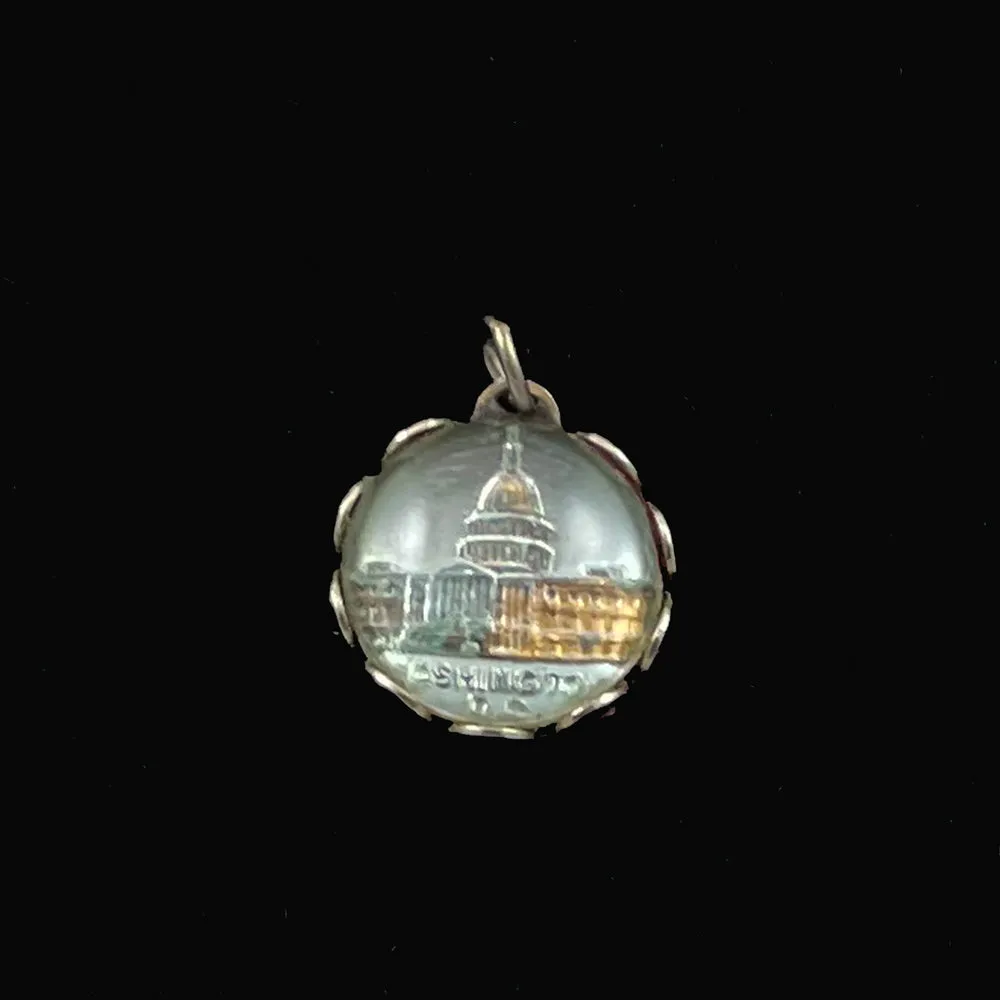 Washington DC Bubble Charm Silver