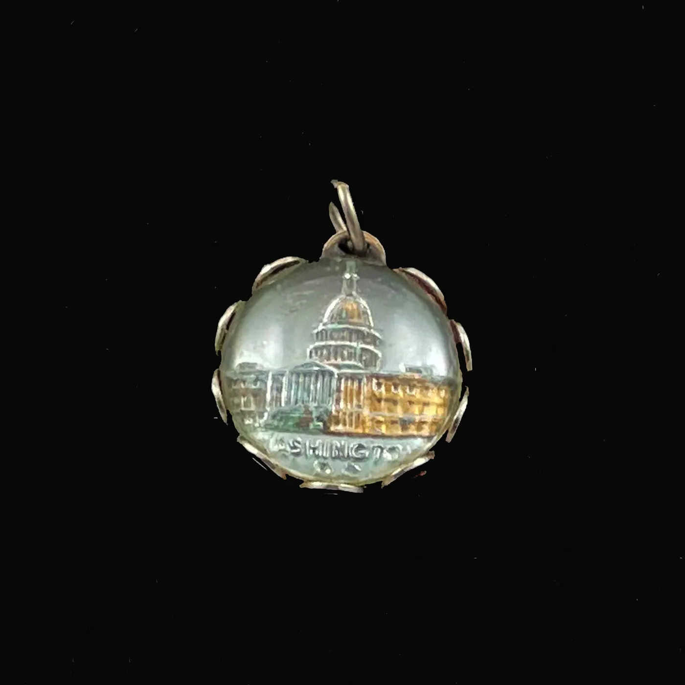 Washington DC Bubble Charm Silver